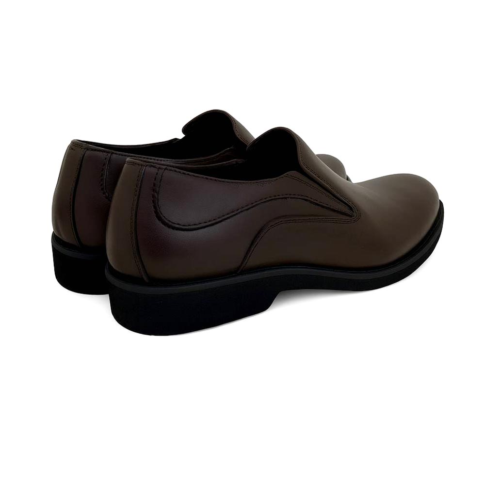 Leather slip on shoes with eva sole - Brown1