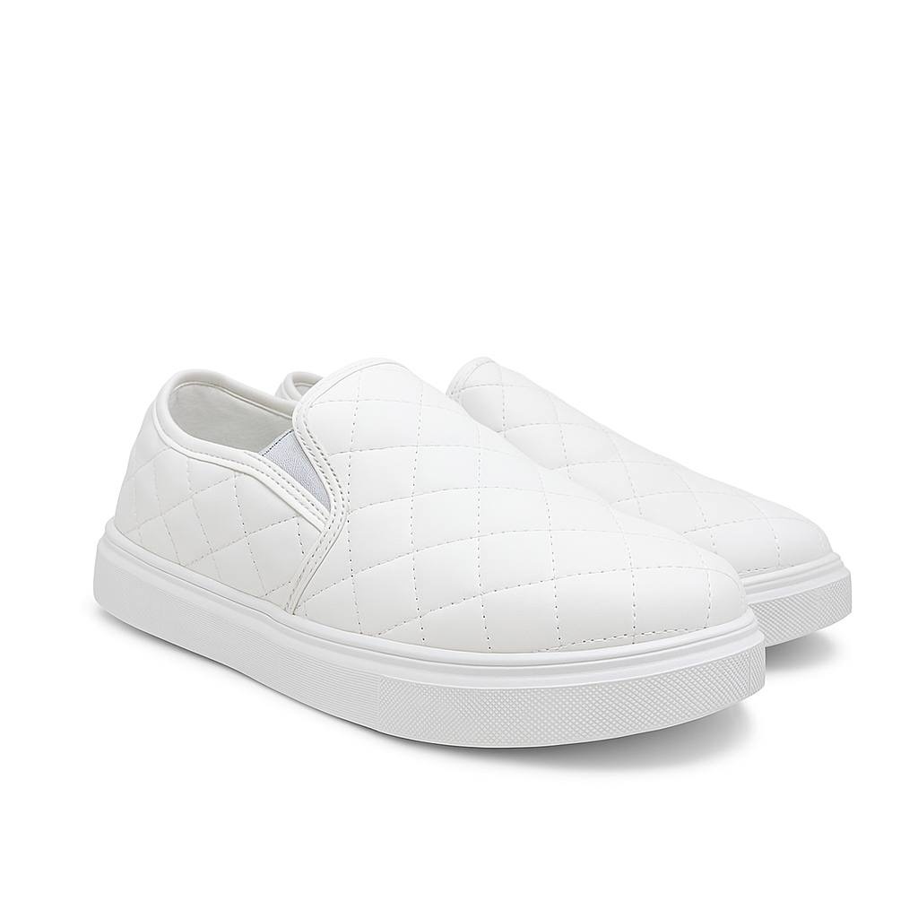 Women's quilted sneakers - White