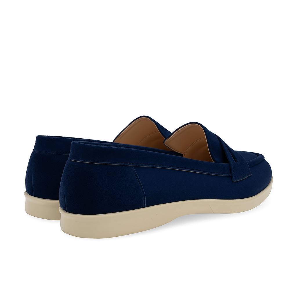 Women's chamois loafers - Navy