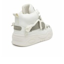 Trendy women sneakers with grey details - White1