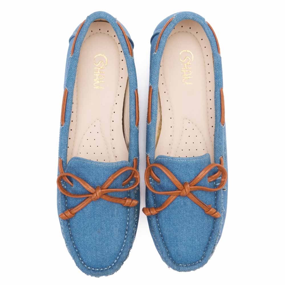 Women-comfy-ballerina-Blue-4