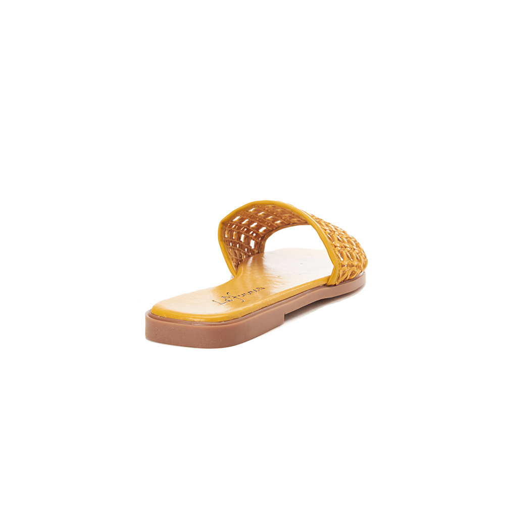 Stylish-women-slides-mustard-3