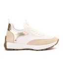 Women stylish goldy sneakers - White