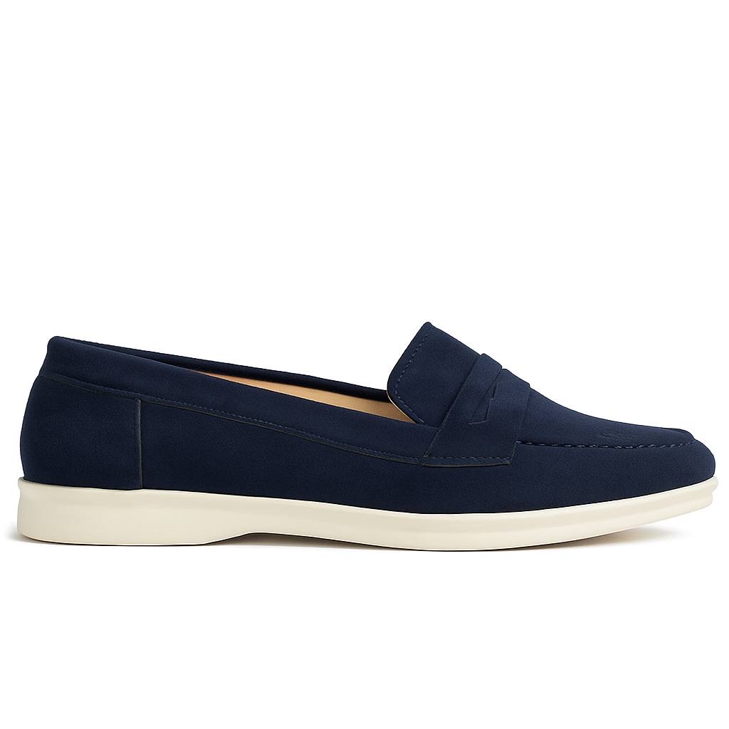 Women's chamois loafers - Navy