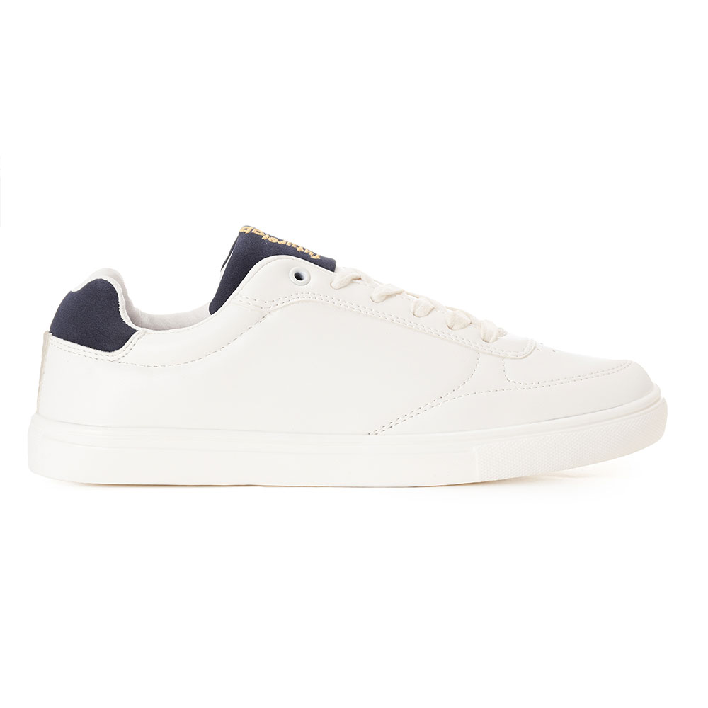 Men sneakers with navy details - White