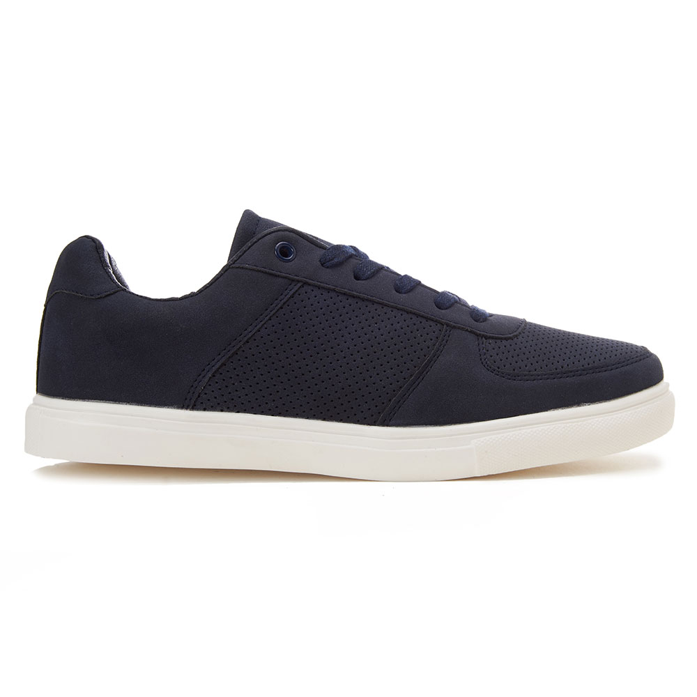 Faux-suede sneakers for men - Navy