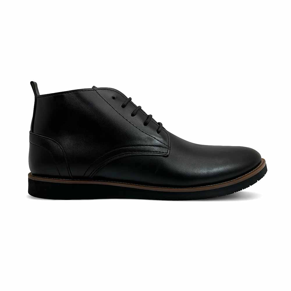 Men's leather lace-up boots - Black