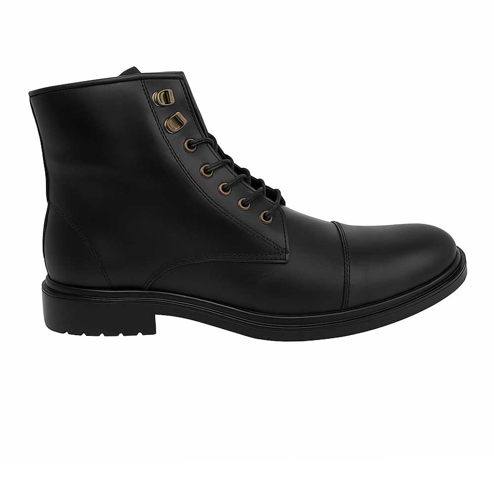 Genuine leather men boots - Black