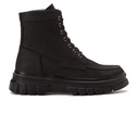 Genuine men leather boots - Black