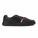 Men sneakers with color lines - Black