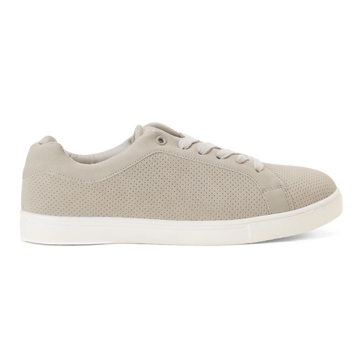 Perforated chamois sneakers - Light Grey