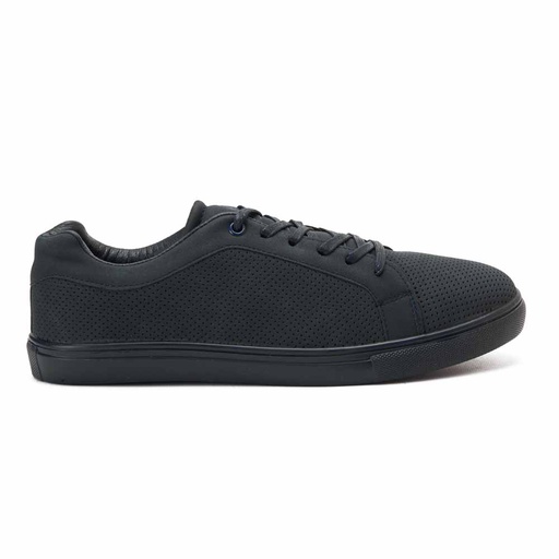 Perforated chamois sneakers - Navy