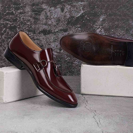Hi-Gloss men loafers with tassels - Maroon