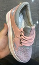 Fashion women sneakers with pink details - Grey