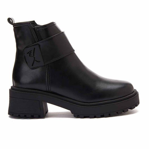 Women Fashion Leather Boot - Black