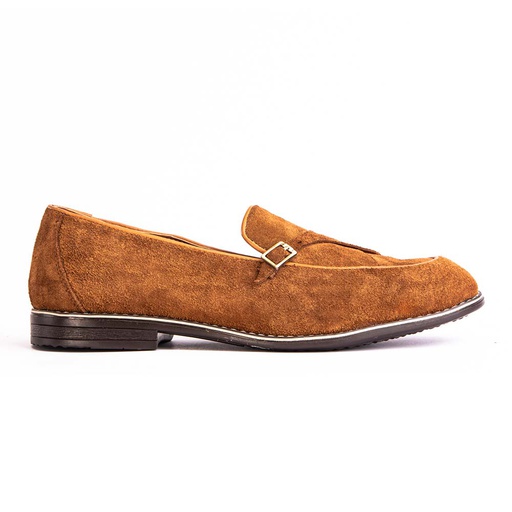 Men's single buckle monk shoes - Havana