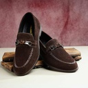 Chamois stylish loafers for men - Brown