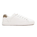 Men fashion sneakers with beige heel collar - White