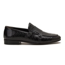 Men leather double monk strap shoes - Black