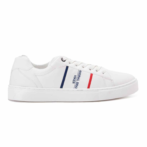 Men fashion sneakers with side details - White