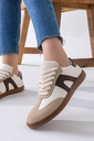 Women's stylish sneakers - Beige*Brown