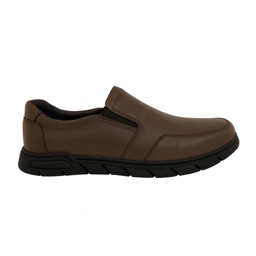 Men's leather casual shoes - Brown