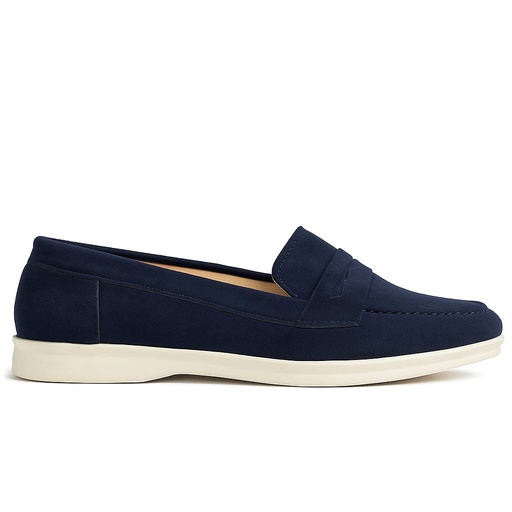 Women's chamois loafers - Navy